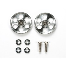 TAMIYA 田宫四驱车 限量版 银色19mm铝合金轴承轻量化无胶边导轮 95074  HG LIGHT WEIGHT 19mm ALUMINUM BALL-RACE ROLLERS （RINGLESS）HG 軽量19mmオールアルミベアリ