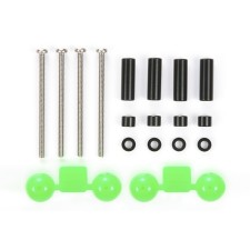 TAMIYA 田宫四驱车 限量黑色铝管平衡杆防倾杆 94754 ALUMINUM SPACER SET （12mm, 3mm, 1.5mm / 4PCS. EACH） （BLACK）アルミスペーサーセット