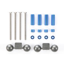 TAMIYA 田宫四驱车 限量蓝色铝管平衡杆防倾杆 94753 ALUMINUM SPACER SET （12mm, 3mm, 1.5mm / 4PCS. EACH） （BLUE）アルミスペーサーセット