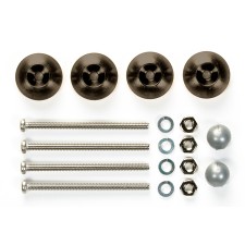 TAMIYA 田宫 四驱车 限量版 黑色分体质量阻尼 分体减震器 分体丁丁 94986 MASS DAMPER SET (BOWL/BLACK, 4PCS) マスダンパーセット（ボウル 4個 ブラック）
