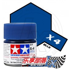 TAMIYA 田宫模型 水性漆 亮光 X4 光泽蓝 81504 Acrylic ...