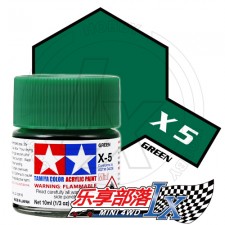 TAMIYA 田宫模型 水性漆 亮光 X5 光泽绿 81505 Acrylic ...