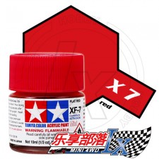TAMIYA 田宫模型 水性漆 亮光 X7 光泽红 81507 Acrylic ...