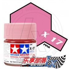 TAMIYA 田宫模型 水性漆 亮光 X17 光泽粉 81517 Acrylic...