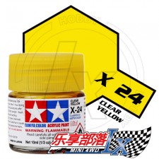 TAMIYA 田宫模型 水性漆 亮光 X24 光泽透明黄 81524 Acryl...