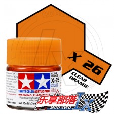 TAMIYA 田宫模型 水性漆 亮光 X26 光泽透明橙 81526 Acryl...