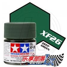 TAMIYA 田宫模型 水性漆 消光 XF26 消光深绿 81726 Acryl...