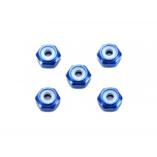 95459 2mm ALUMINUM LOCK NUT (DARK BLUE, 5PCS.) 2mmアルミロックナット （ダークブルー5個）