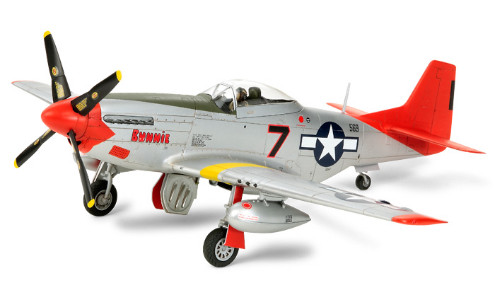 POSTAGE STAMP P-51D 1/100 BUNNY RED TAIL